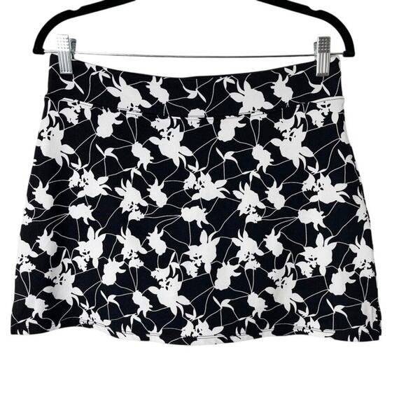 Tranquility by Colorado Women's Athletic Skort S Black & White Floral Print Mini - Picture 1 of 5